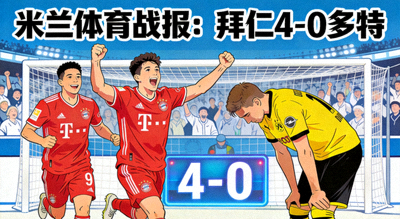 米兰体育战报：拜仁4-0多特